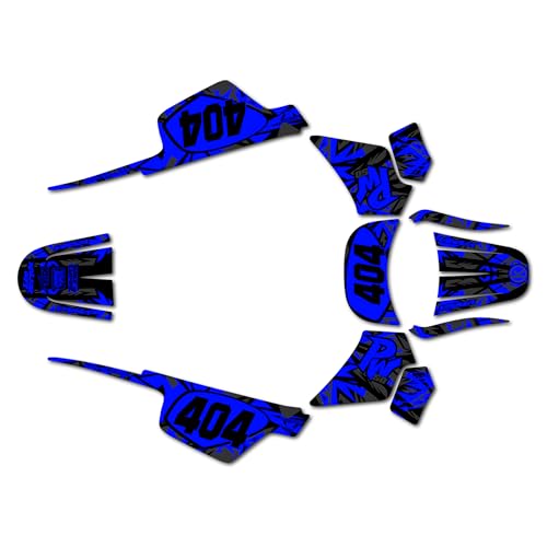 Graphics Kit for Yamaha PW 50 (1980-2023) Shatter Series Blue-shift 16 Mil - Dirt bike Custom Racing Graphics Decals Stickers Kit, no-plastics - color: Blue-shift, size: 16 Mil - On/Off the Road