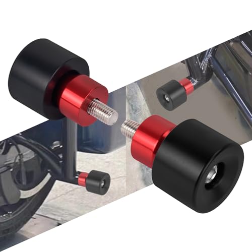 Crash Bar Wheel Screw Fit for Harley Touring and Softai - style: Black Wheel with Red Slider