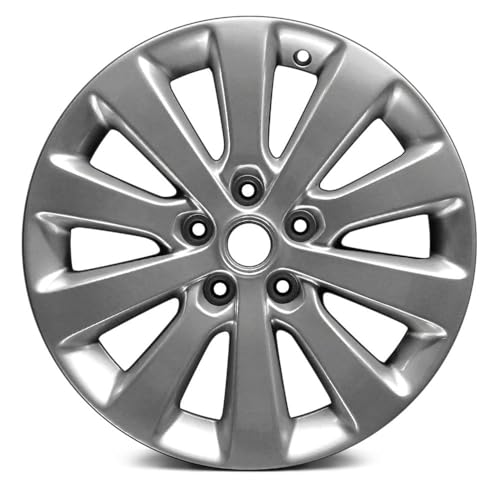 17x7 Aluminum Wheel Rim 10 I-Spoke Silver - Factory Restored Compatible With Buick Verano 2012-2017 - Exact Fit - Direct Replacement