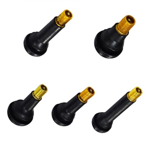 5 pcs of 5 Kinds Tire Valve Stems Snap-in Rubber Tubeless TR412 TR413 TR414 TR415 TR418 for 0.453"(11.5mm) Rim Holes Standard Replacement for Cars Trucks Automotives Total 25 pcs