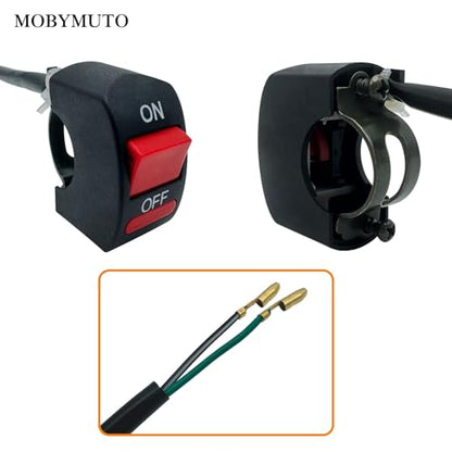 7/8'' 22mm Motorcycle Handlebar Switch, Handlebar Toggle Switch with On Off Push Button for U5 U7 U2 Motorcycle, Dirt Bike, ATV, Kart, Mini Bike, E-Bike, Scooter Handle Kill Switch.