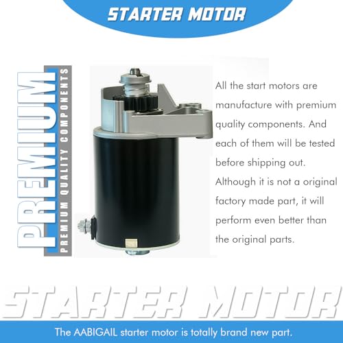 Starter Motor Replacement for Briggs V Twin 14HP 16HP 17HP 18HP 19HP 19.5HP 20HP 20.5HP 21HP 22Hp 399928 393017 495100 498148 394674 394808 497596 422707 460777 400707 42A777 42A707