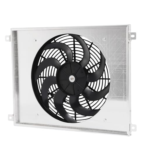 Radiator Shroud&16'' Electric Fan for 1966-1970 Ford Mustang Torino Falcon Mercury Cougar Radiator Cooling Fan Assembly kit