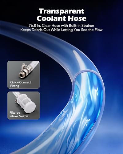 OMT Coolant Vacuum Refill Kit, Radiator Fill Tool With Dual-Movement Gauge - color: Blue