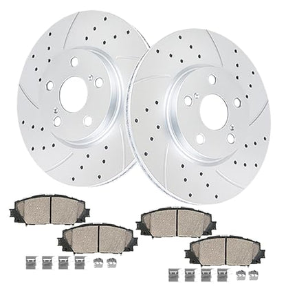Acinoparts Front Brake Kit for 2009-2019 Toyota Corolla 2009-2014 Matrix - size: HMBK21702