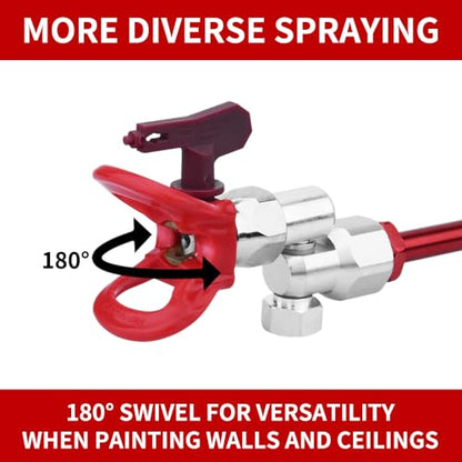 2 Pieces 235486 7/8 inch Thread Swivel Joint Fits for Airless Paint Spray Sprayer Gun 360 Degree Rotation (2 /Pack)