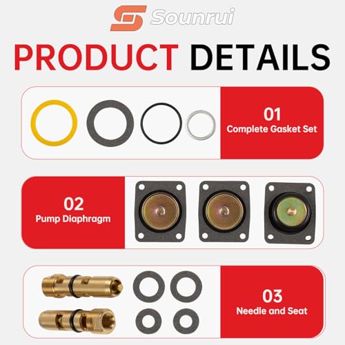 37-485 Carburetor Rebuild Kit Compatible with Holley 4150 4150C, 600-850 CFM Double Pumper 4 Barrel – Includes Gaskets, O-Rings, Diaphragms, Needle & Seats, Power Valve