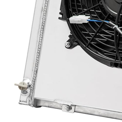 3 Row Core Radiator Shroud fan for 1973-1990 Chevy Caprice C10 C20 C30 K10 K20 K30 Suburban El Camino Malibu GMC Buick Oldsmobile Cadillac Plymouth Aluminum Radiators #CC161