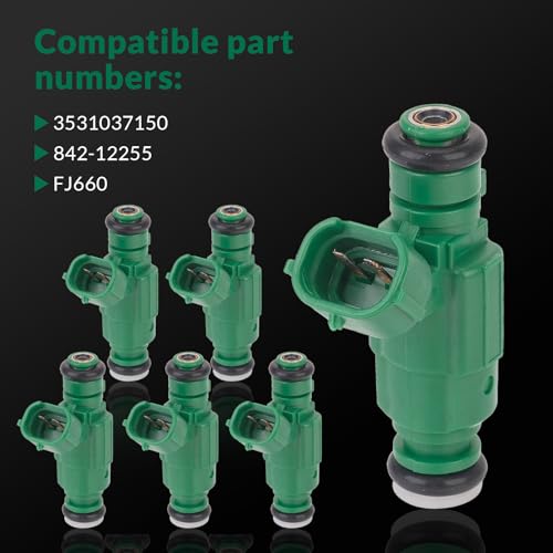Fuel Injectors 35310-37150 Compatible with Hyundai Kia 1999-2011 1.6L 2.5L 2.7L 6Pcs - size: 35310-37150 6Pcs