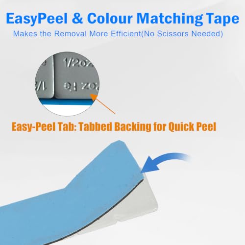 1/2oz. Adhesive Stick on Wheel Weights, Total 360pcs 180oz. Gray - color: Grey