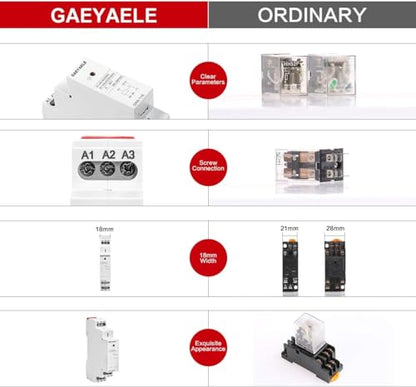 Intermediate Relay Auxiliary Relay 8A 3SPDT Din Rail Relay(GR8-308,AC/DC 110V) - size: GR8-308,AC/DC 110V