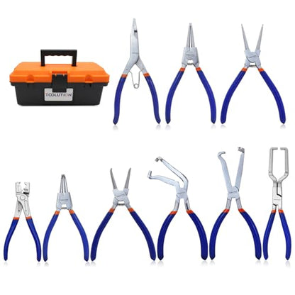 9pcs Electrical Disconnect Plier Set Hose Clamp, Fuel Line set
