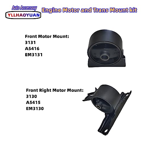 Yllhaoyuan Engine Mount Set of 4 Compatible with 2007-2017 Compass - size: 2007-2017 Jeep Compass 2.0L 2.4L