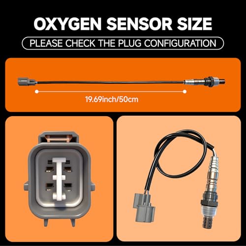 Downstream O2 Sensor Set | Direct Replacement for OE #234-4355 | Compatible Acura V6-3.2L/3.5L & For Honda 1.3L/3.0L/3.5L | Direct-Fit Downstream Sensor for 2003-2010 Models INCLUDES GLOVES - size: 234-4355