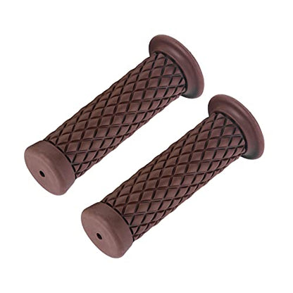Universal Motorcycle Handles Grips - Non Slip Rubber Motorcycle Grips for Harley Honda Yamaha Suzuki Kawasaki Dirt Bike - color: Brown