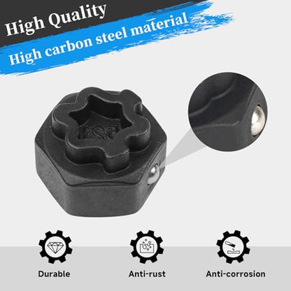 BHB 32PCS Wheel Locking Nut Key Removal Tool Kit Wheel Anti-Theft Lock Lug Nut Screw Remover Set with Punch and 1/2 Inch Driver Scoket Adaptor Compatible with Mercedes Benz