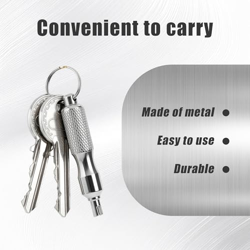 2 Pcs Valve Core Removal Tool Keychain, Stainless Steel