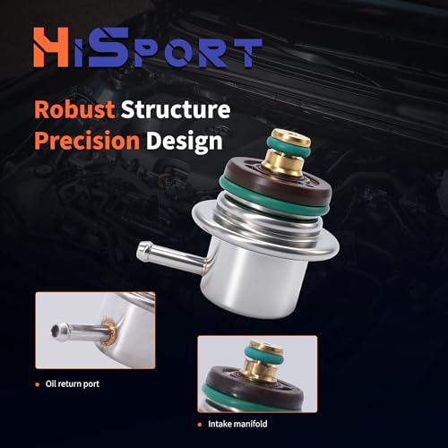 HiSport XR3Z9C968AA Fuel Injection Pressure Regulator Compatible with Ford - size: HSFPR968AA