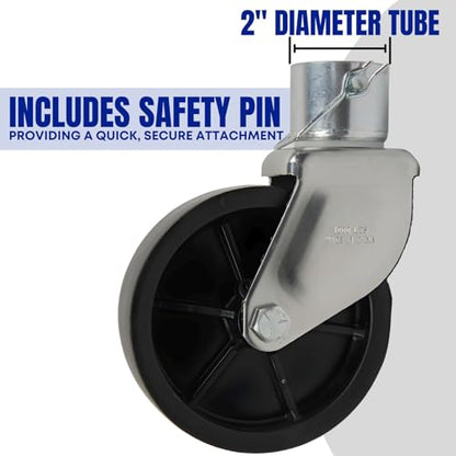 Jeremywell 6" Inch Trailer Swirl Jack Wheel Caster Replacement with Pin Boat Hitch Camper Removable 1200lbs?