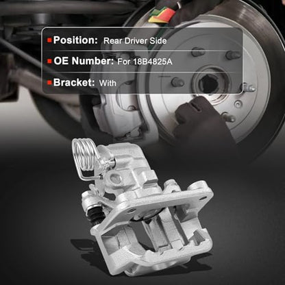 cciyu Rear Left Disc Brake Caliper Assembly With Bracket 18B4825A - size: Rear Left[18B4825A]