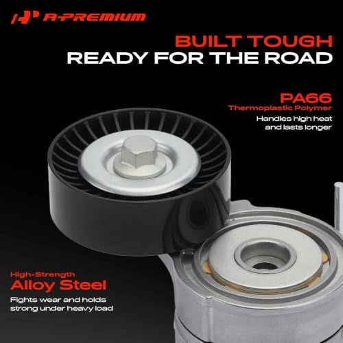 A-Premium Belt Tensioner Assembly with Pulley Compatible with Audi