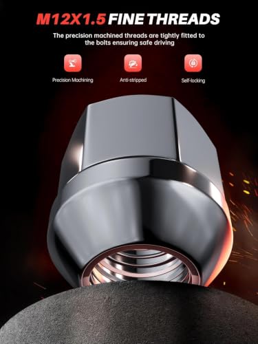 Sposuit 20 Pcs M12x1.5 Open End Lug Nuts - Replacement for Chevrolet - color: Chrome, size: M12x1.5, style: 20 Pcs Open End