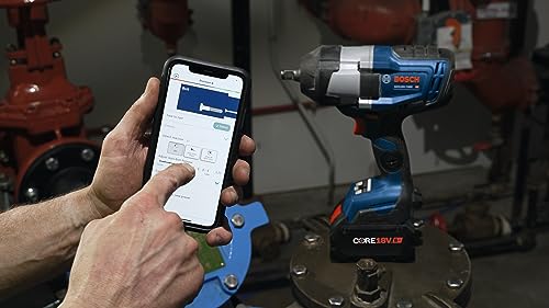 BOSCH GDS18V-740CB14 PROFACTOR™ 18V Connected 1/2 In. Impact Wrench Kit with Friction Ring and (1) CORE18V 8 Ah High Power Battery - style: w/ 18V 8 Ah Battery & Bluetooth Connectivity