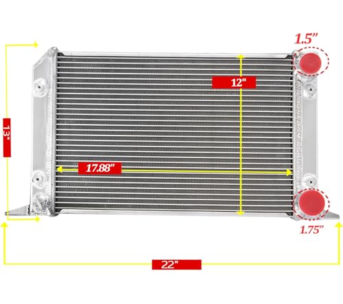 ALLOYWORKS 2 Row 56mm All Aluminum Radiator for VW Scirocco/Pro Stock Style 80104N 60201 51965（ For Drag Racing Use Only）