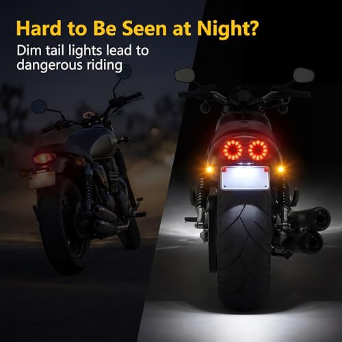 Anki HappiGo ANKIA 40-LED 40W Motorcycle Tail Light Integrated Running Lamp