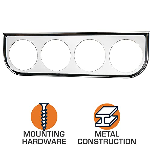 GlowShift Universal Chrome Quad Gauge Mounting Bracket Pod Holder