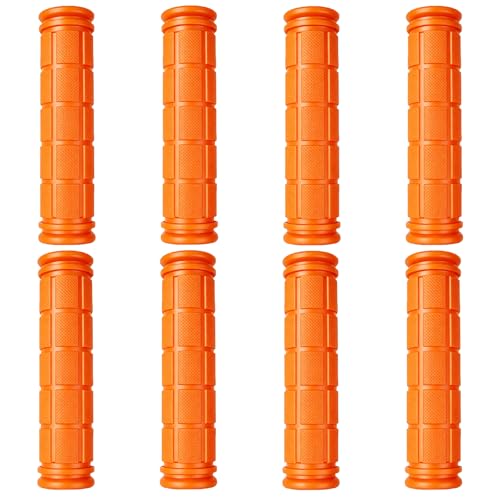 4 Pairs Bicycle Handle Bar Grips Mushroom Grips for BMX/MTB/Road Mountain Bikes - color: orange