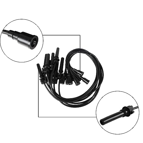 8PCS UF378 Ignition Coils Pack & 16PCS Iridium Spark Plugs & 8PCS Spark Plug Wires Set Compatible with Chrysler Dodge Jeep Magnum Gran Cherokee 300 5.7L V8 - size: UF378 Ignition Coil & Spark Plug & Wires