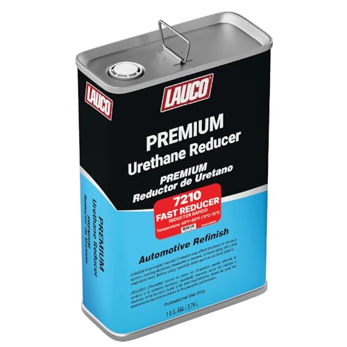 LAUCO Fast Urethane Grade Reducer, 1 Gallon (For 40 °F / 4 °C & Above), High-Performance Solvent Thinner for Urethane & High-Solids Automotive/Industrial Coatings (7210) - style: Fast - One Gallon