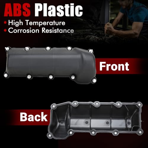 MITZONE Left Side Engine Valve Cover Kit with Gasket & Bolts Compatible with 2004-2011 Dodge Dakota Durango Nitro RAM 1500 2002-2012 Jeep Commander Liberty 3.7L Replace# 53021937AC 53021937AD - color: Left Side