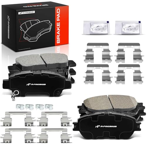 A-Premium Front and Rear Ceramic Brake Pads Compatible with Toyota