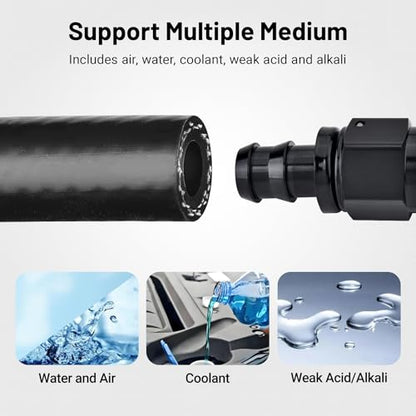 EVIL ENERGY 1/2" Silicone Heater Hose Radiator Coolant Hose Straight SAE J20R3 CLASS-A 60PSI 10FT Black - size: 1/2 10FT