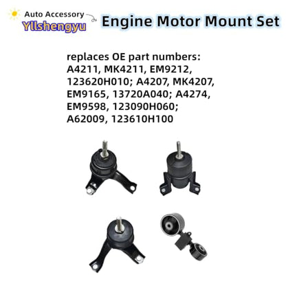 Engine Motor Transmission Mount Kit for 2007-2011 Camry 2.4L - size: 2007-2011 Camry 2.4L