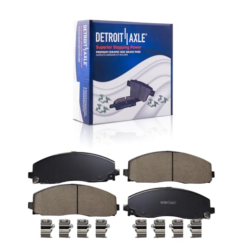 Detroit Axle - 8pc Brake Rotors Ceramic Brake Pads for 18-23 Jeep Wrangler - size: 8PR53615/KIT