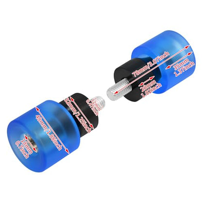 Crash Bar Slider Ends Frame Sliders Fit for Harley M12 Screw - color: #1 Blue