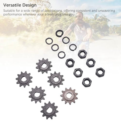 25H Chain Motor Sprocket Kit, 11T Reliable Metal with D Hole Nut and Spring, 10mm Inner Diameter for Motorcycle Dirt Bike ATV, 6 Pack Stable Performance Sprocket Set.