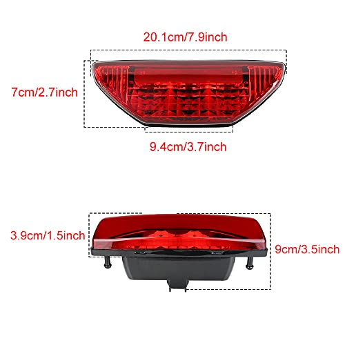 ATV Motorcycle LED Tail Light Waterproof for Honda TRX LED Brake Lamp Replaces# 33700-HN1-A71 Compatible with Honda TRX 250 300 400EX Rancher 420 TRX400X 500 700 (1 PCS) (Red) - size: Red