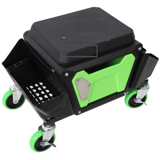 Heavy Duty Mechanic Stool 330 Lbs, Rolling Garage Seat with Wheels, Creeper Stool with Tool Tray for Auto Repair, Workshop, Car Beauty, Mechanic Rolling Stool Garage Shop Chair