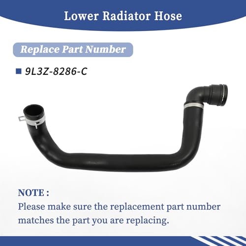 9L3Z8286C Lower Radiator Hose Fit for Ford Expedition 2009-2014 V8 5.4L / F-150 2009-2010 V8 5.4L/ Lincoln Navigator 2009-2014 V8 5.4L ||Lower Side Radiator Coolant Hose - style: Lower Side