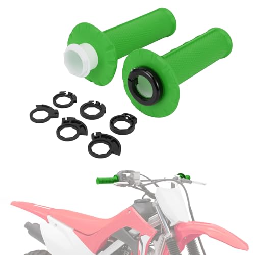 Motorcycle Lock-on Grips 7/8”Handlebar Handle Green - color: green