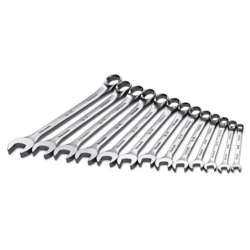SK Tools USA 13 Piece, Regular, 6 Point, Metric SuperKrome® Combination Wrench Set: 7MM - 19MM | 86123