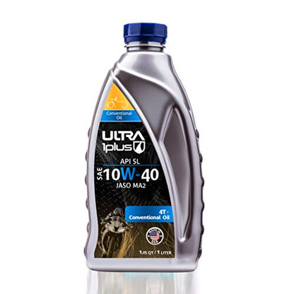 4T 10W-40 Motorcycle Oil Conventional JASO MA2 API SL 1 Quart