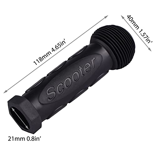 Kids Scooter Handle Grips Replacement Handlebars for 2/3/4 Wheels Child Kick Scooters Bike Rocking Car Push Cart, 9 Color Available, 2-Pack - color: Black