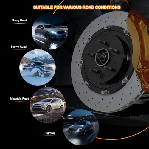 Ceramic Front Brake Pads Compatible with 2005-2023 Toyota Tacoma/2003-2023 4Runner/2007-2014 FJ Cruiser/2000-2006 Tundra/2001-2007 Sequoia;2010-2023 Lexus GX460/2003-2009 Lexus GX470(D976) - color: HZ976