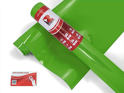 Avery Dennison SW900 758-O Gloss Grass Green Supreme Wrapping Film Vinyl Vehicle Car Wrap Sheet Roll - (12" x 60" w/Application Card) - color: Gloss Grass Green, size: 1ft x 5ft