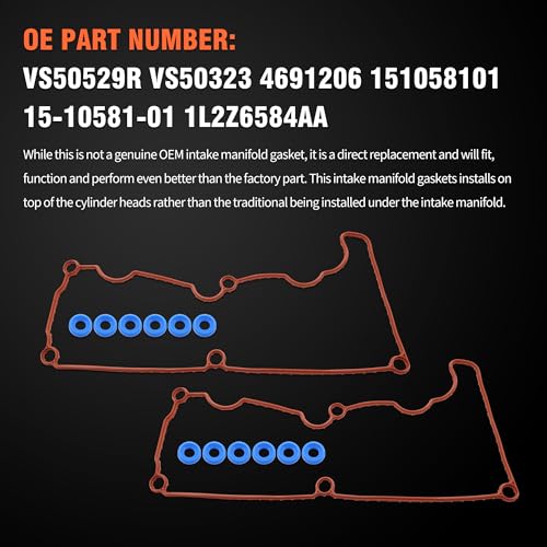 HiSport VS50529R Valve Cover Gasket Set VS50323 4691206 - color: VS50529R